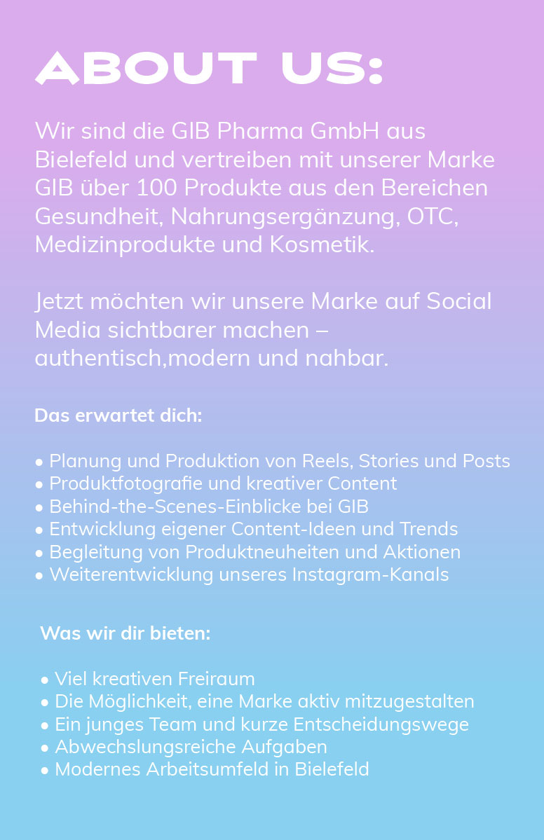 Verstärkung gesucht Mitarbeiter (m/w/d) im Bereich Social Media gesucht.