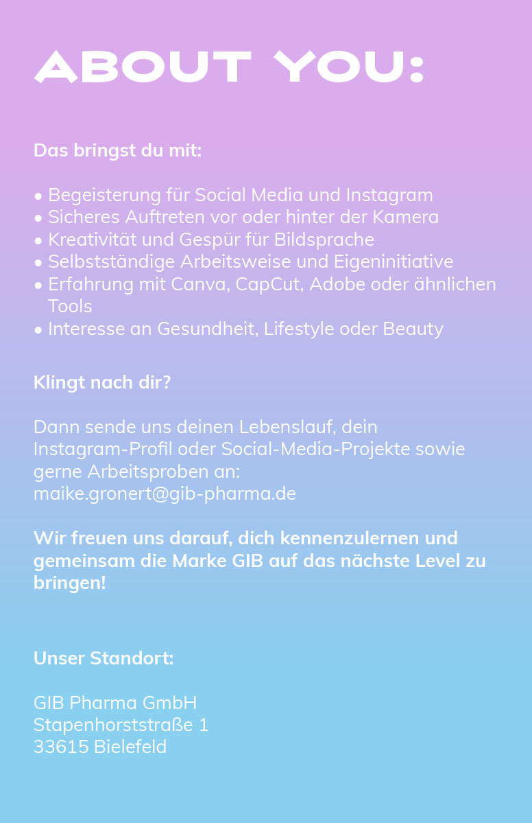 Verstärkung gesucht Mitarbeiter (m/w/d) im Bereich Social Media gesucht.